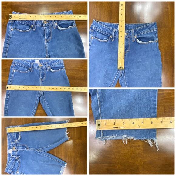 No Boundaries Stretchy Cut Off Blue Jean Shorts Juniors Size 1 - Picture 8 of 8
